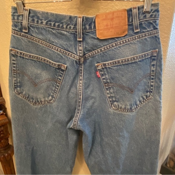 Vintage LEVI’S Blue Relaxed Straight Leg Jeans Size 32 - Picture 7 of 10